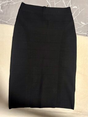 bebe Black Bandage Pencil Skirt